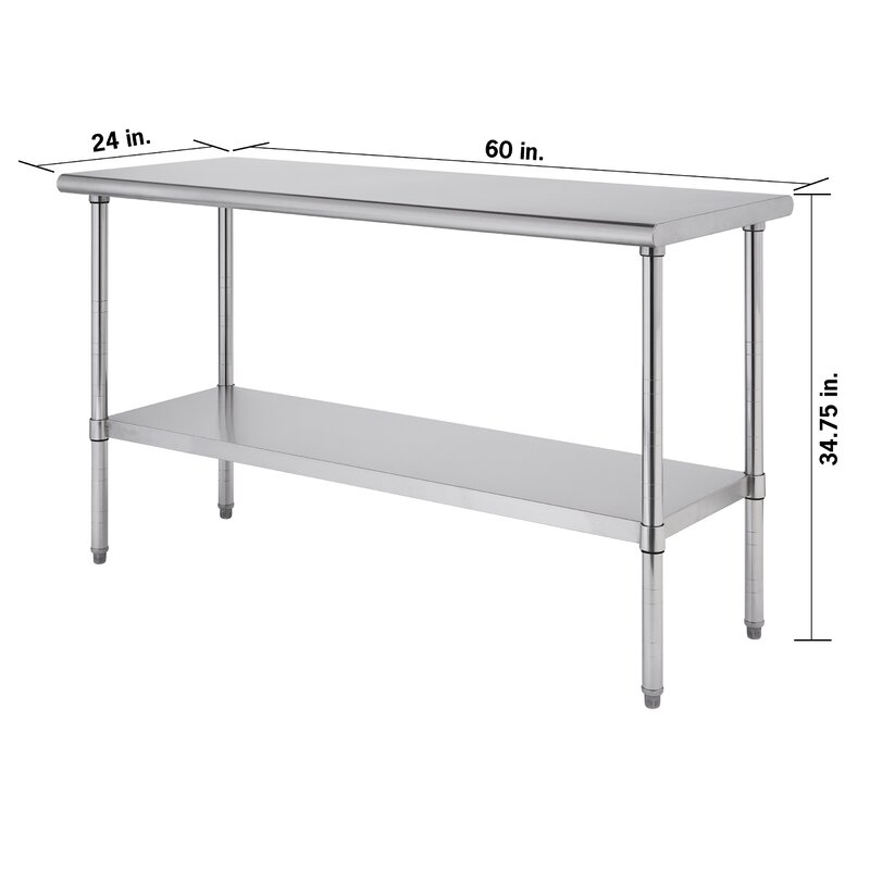 Symple Stuff Metal Prep Table Reviews Wayfair Canada   Metal Prep Table 